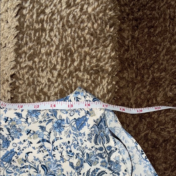 H&M Blue and White Midi Dress with Bateau Neckline - Picture 9 of 11